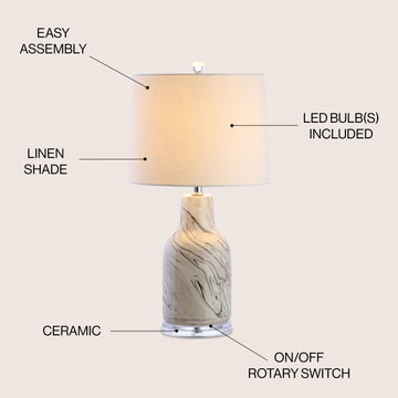 Webb 23" Ceramic LED Table Lamp - JONATHAN Y
